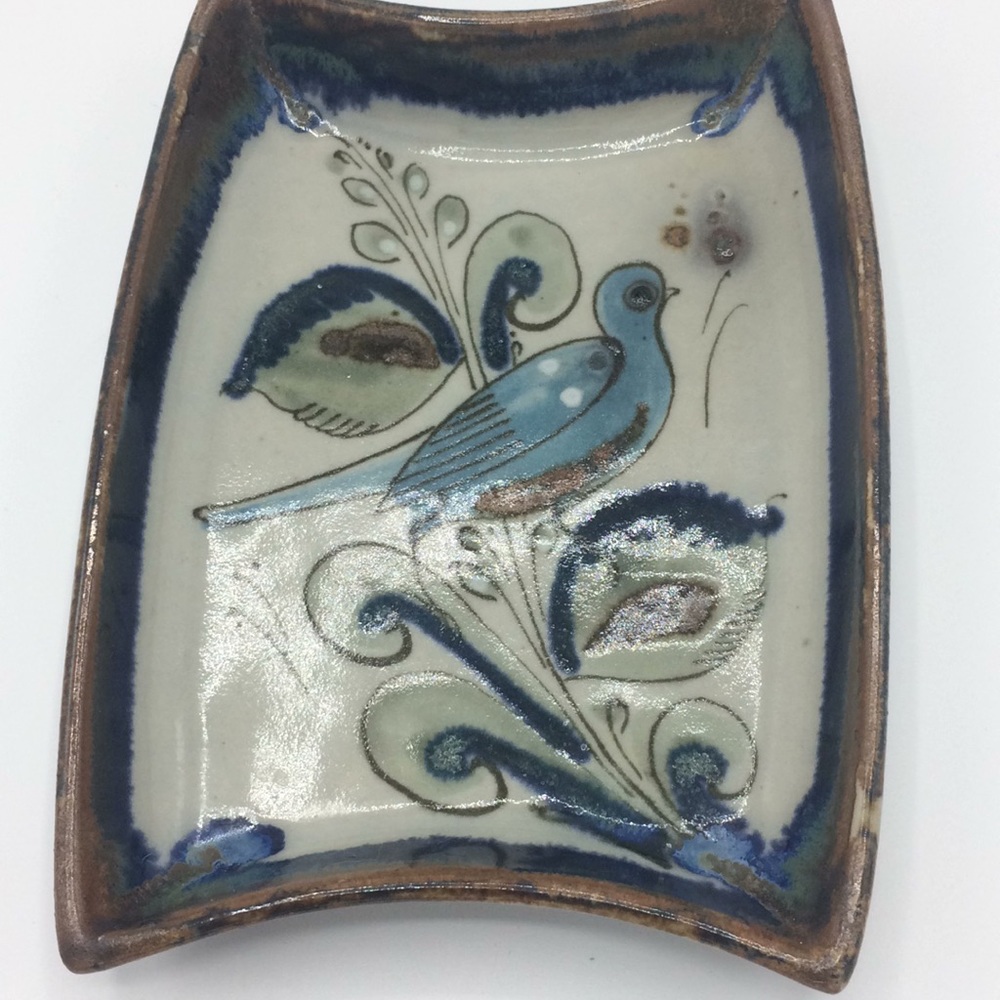 Vintage Ken Edwards El Pottery ceramic hand painted serving  plate - Picture 5 of 5
